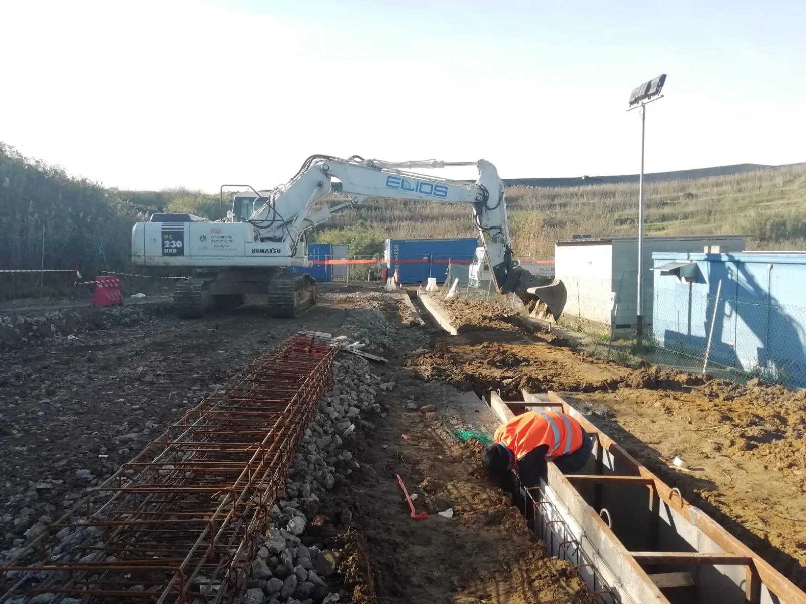 Diaframma perimetrale della ex discarica di Vallin dell’Aquila, Livorno, documentazione di cantiere 8